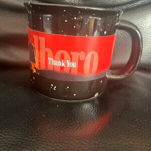 2001 Phillip Morris Marlboro Black with White Speckled Coffee Mug W/ Tag